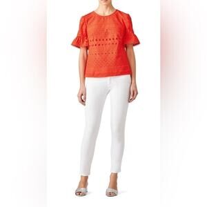 Trina Turk Poppy Darling Eyelet Top Size M